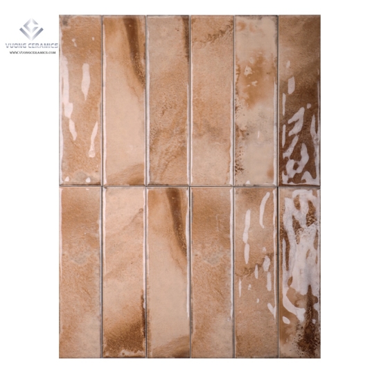 GẠCH THẺ 75x300 NÂU  BÓNG GỢN F19