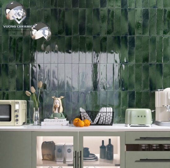 GẠCH THẺ 75x300 XANH LÁ CÂY BÓNG GỢN F12