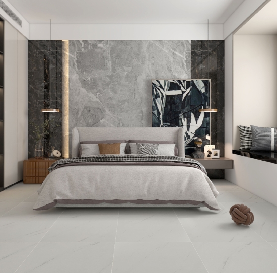 GẠCH 60x60 BSK66001 | TRẮNG KHÓI MỜ MỊN