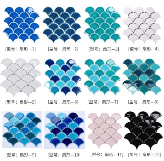 GẠCH MOSAIC VÂY CÁ | MOSAIC FISH SCALE 