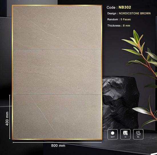GẠCH VÂN ĐÁ NB 302 | NORDIC STONE BROWN