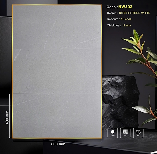 GẠCH VÂN ĐÁ NW302 | NORDIC STONE WHITE