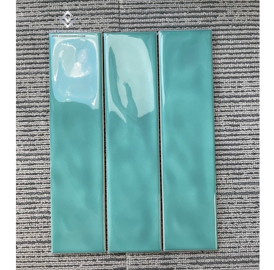 GẠCH THẺ 68x280 XANH BIỂN NHẠT BÓNG GỢN B