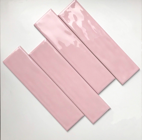 GẠCH THẺ 75x300 BÓNG GỢN MÀU HỒNG