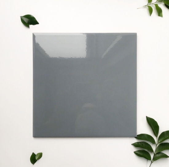 GẠCH THẺ 20x20  BÓNG PHẲNG MÀU XÁM ĐẬM