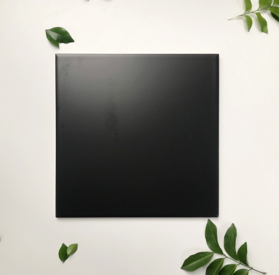 GẠCH THẺ 20x20  BÓNG PHẲNG MÀU ĐEN MỜ 