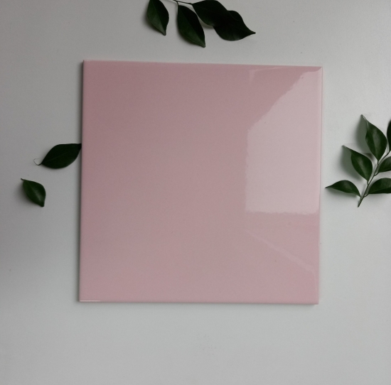 GẠCH THẺ 20x20  BÓNG PHẲNG MÀU HỒNG 