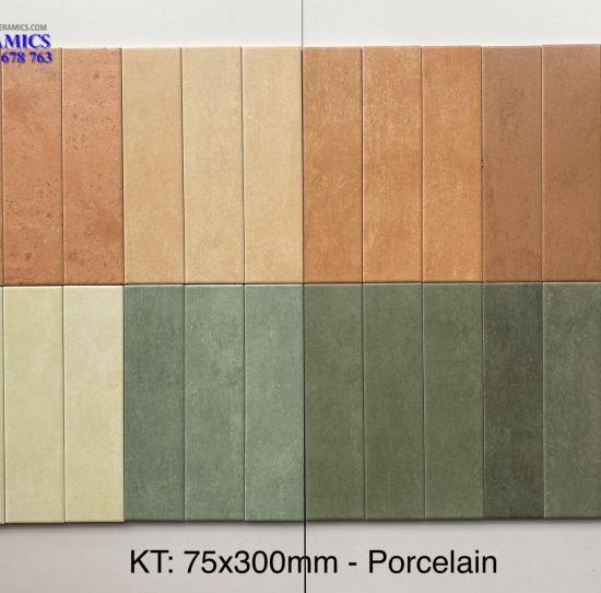 GẠCH THẺ PORCELAIN 75x300 