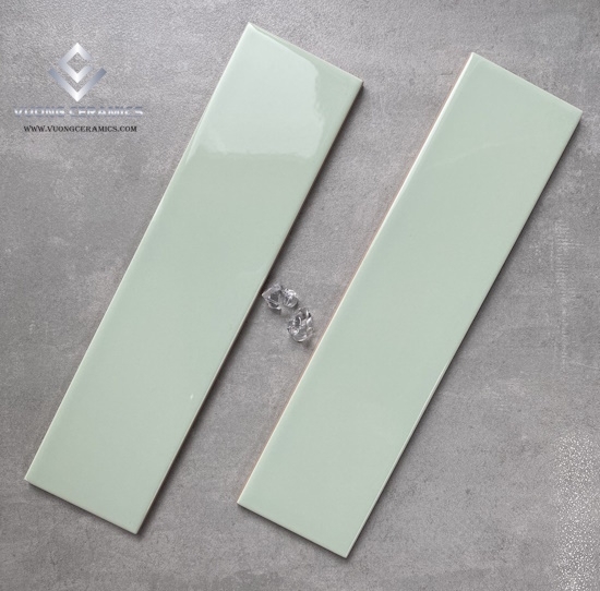 GẠCH THẺ 75x300 BÓNG PHẲNG XANH MINT