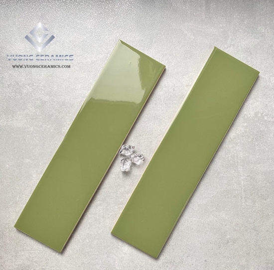 GẠCH THẺ 75x300 BÓNG PHẲNG XANH RÊU 